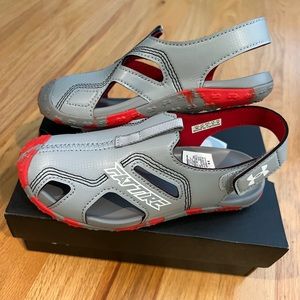 Under Armour Kids Sandals Fat Tire Denfender SL Grey Size 13K